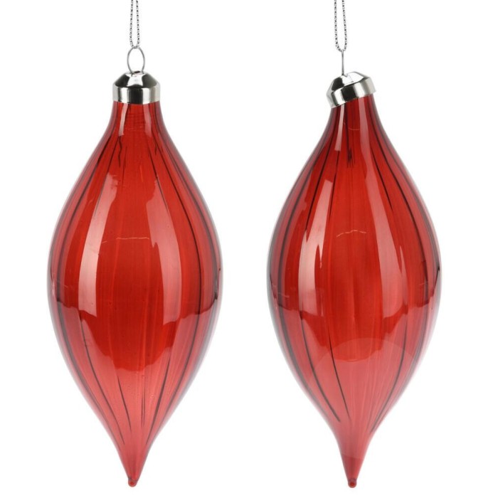 PENDENTE GOCCIA VETRO 12CM 3AS